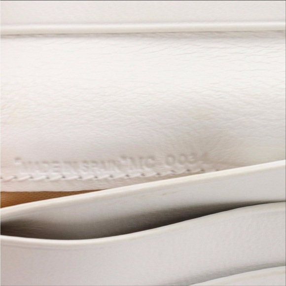 Christian Dior Metallic Gold Monogram Canvas White Leather Wallet Authentic - Picture 6 of 8